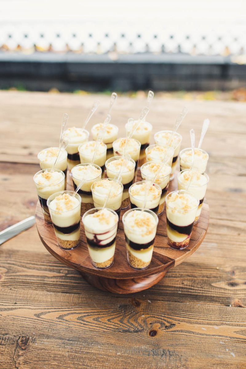 mini desserts as a wedding cake alternative